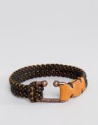 Boss Orange Mendrix2 Cord Bracelet In Black - Black