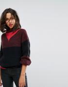 Sisley Balloon Sleeve Knit Sweater - Multi