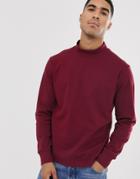 Another Influence High Neck Long Sleeve Top-red