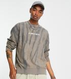 Collusion Sweatshirt With Embroidered Logo In Tie Dye - Part Of A Set-gray