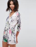 Club L Printed Romper - Multi