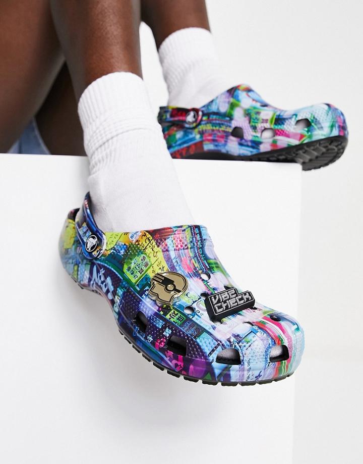 Crocs Classic Shoe In Cyber Nights-multi