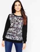 Sugarhill Boutique Gloria Blurred Spot Sweatshirt - Black