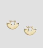 Asos Gold Plated Sterling Silver Sleek Fan Earrings - Gold