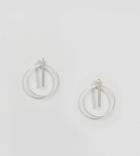 Kingsley Ryan Sterling Silver Stick & Circle Drop Front Back Earrings - Silver