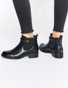 Daisy Street Stud Chelsea Boots - Black