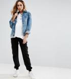Asos Design Maternity Under The Bump Basic Sweatpants With Tie-black