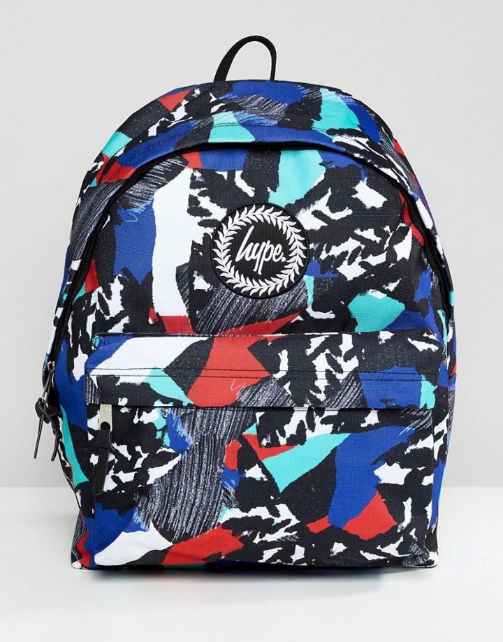 Hype Backpack In Abstract Print - Multi