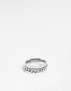French Connection Chain Band Ring Silver