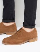 Kg By Kurt Geiger Gloucester Brogues Tan Suede - Tan