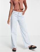 Asos Design Organic Cotton Blend Relaxed Dad Jean In Icey Blue Wash