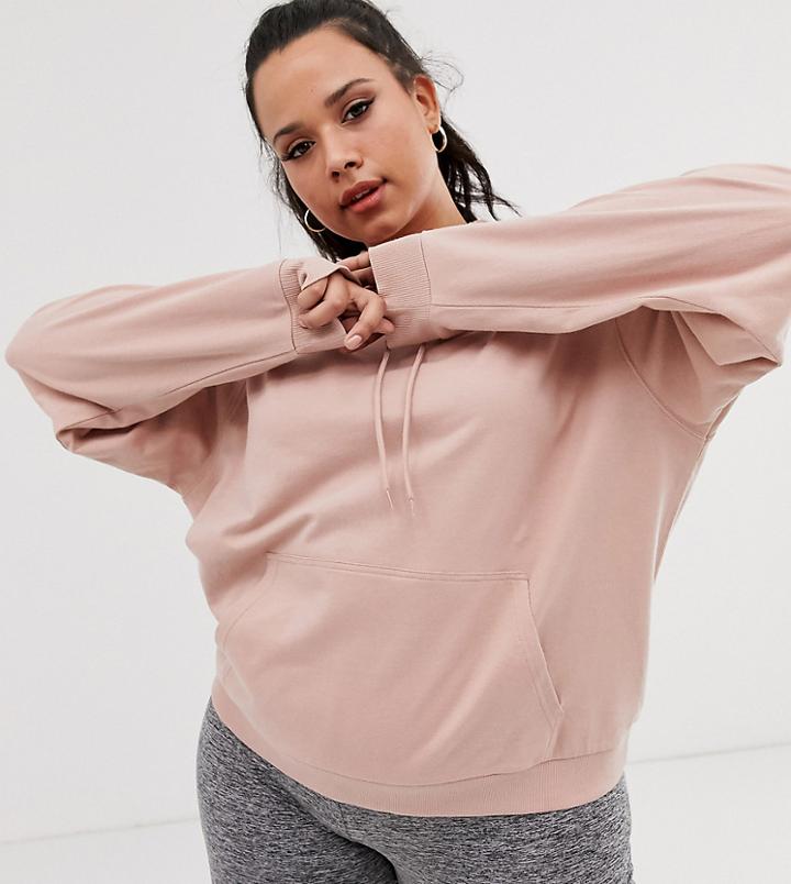 Asos Design Curve Ultimate Hoodie In Pink