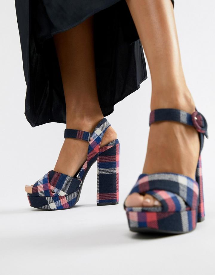Qupid Platform Sandals-multi