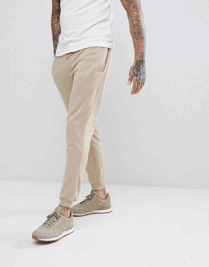 Brave Soul Basic Joggers - Stone