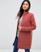 Only Lightweight Jacket With High Neck - Red