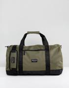 Nicce London Carryall In Khaki With Contrast Panels - Green