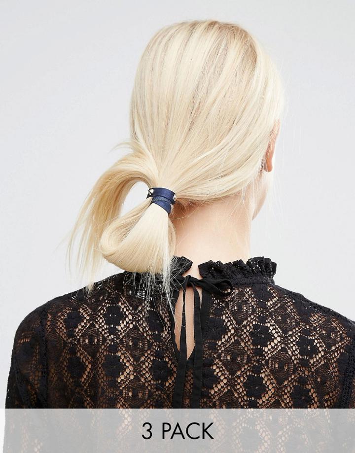 Orelia Mixed Studded Hair Ties - Multi