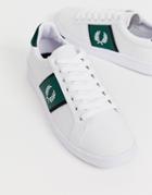 Fred Perry B721 Canvas Tricot Sneakers In White - White
