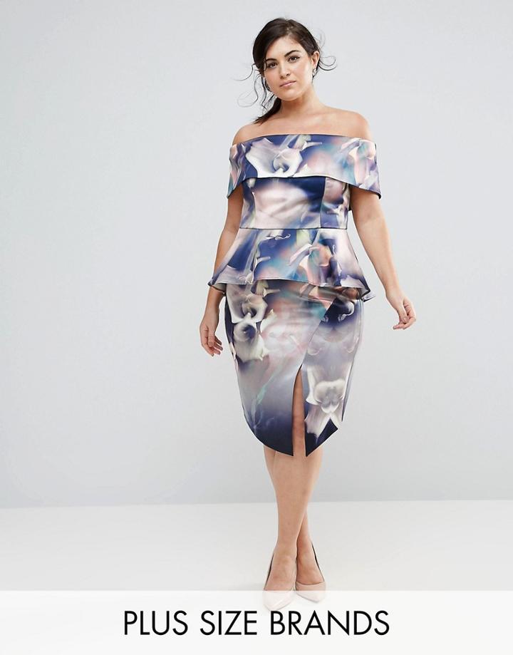 Coast Plus Co-ord Printed Pencil Skirt - Multi