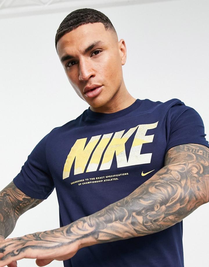 Nike Training Dri-fit Logo T-shirt In Black