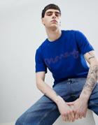 Money T-shirt In Blue With Logo - Blue