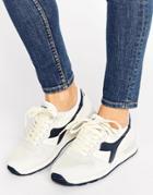 Diadora Camaro Sneakers In Cream & Navy - Cream