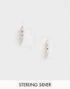 Asos Design Sterling Silver Spike Earrings - Silver