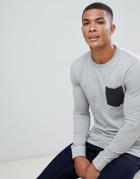 French Connection Crew Neck Contrast Pocket Top