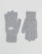 Adidas Originals Trefoil Gloves In Gray Ay9339 - Gray