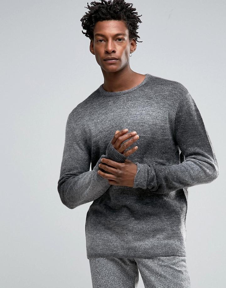 Kiomi Sweater In Tonal Stripe - Gray