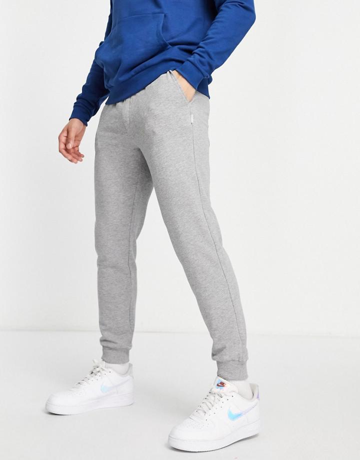 Jack & Jones Essentials Lounge Sweatpants In Gray Melange - Part Of A Set