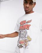 New Look Oversized T-shirt With Tom & Jerry Print In White