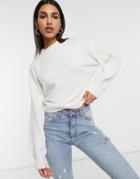 Weekday Aggie Knitted Sweater In Off White