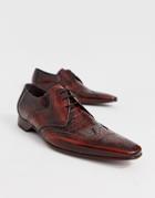 Jeffery West Escobar Shoe In Brown Croc Leather
