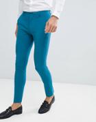 Asos Design Super Skinny Suit Pants In Teal - Blue