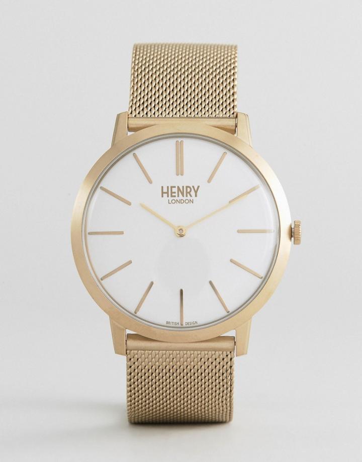 Henry London Mesh Watch In Black - Black