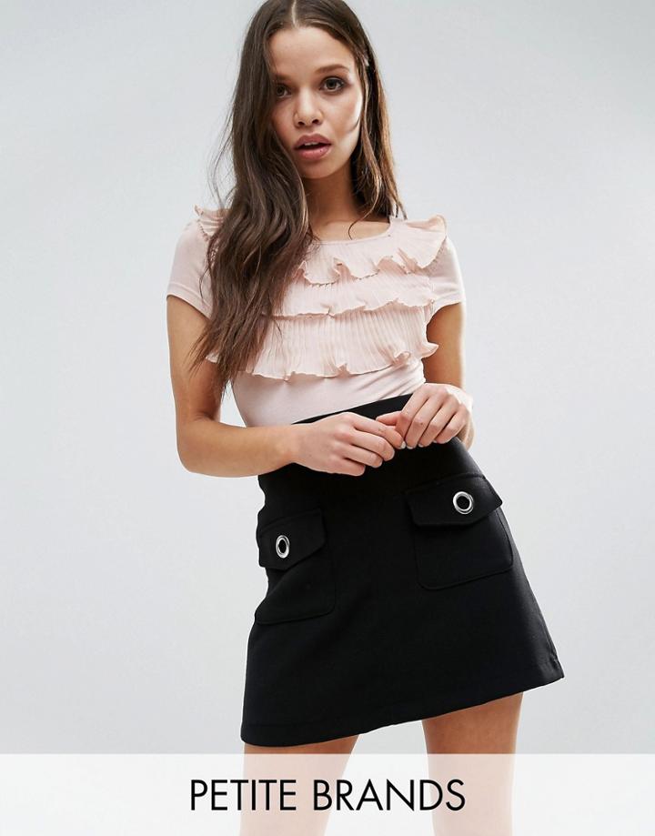 Vero Moda Petite Tiered Ruffle Top - Pink