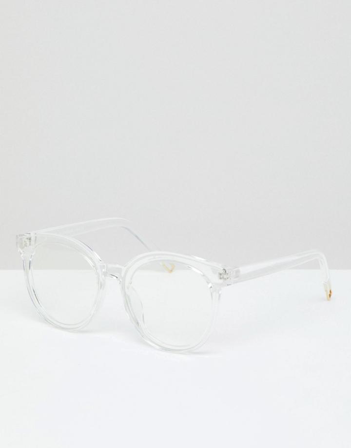 7x Transparent Frame Sunglasses In Clear - Clear