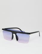 7x Sunglasses With Ombre Lense - Black