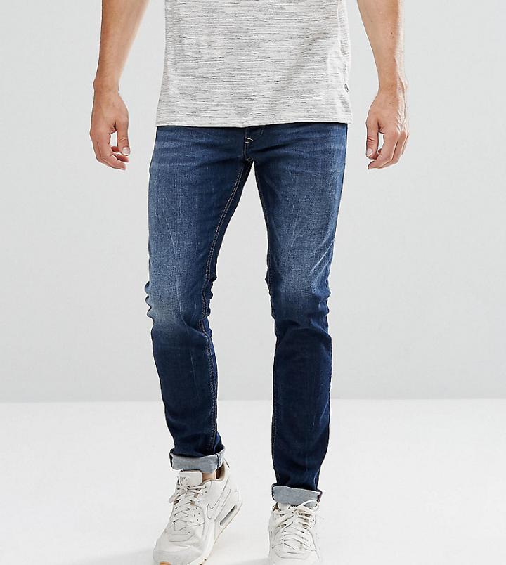 Diesel Sleenker Skinny Jean 0685t Mid Blue Wash - Blue
