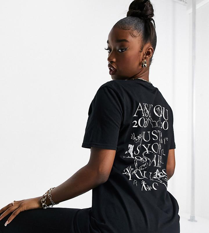 Asyou Monogram Graphic T-shirt In Black
