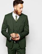 Asos Skinny Suit Jacket In Green - Green
