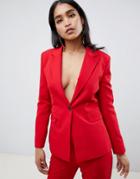 Asos Design Red Suit Blazer - Red