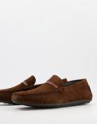 Hugo Dandy Moccasin Shoes In Brown