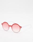 Aj Morgan Round Lens Sunglasses-red