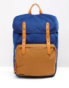Asos Backpack With Contrast Pocket - Blue