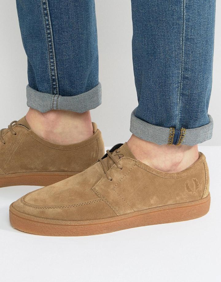 Fred Perry Shields Suede Crepe Sneakers - Beige