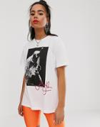 Bershka Elton John License T-shirt In White - White
