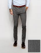 Asos Super Skinny Suit Trousers In Salt And Pepper
