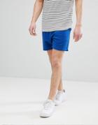 Asos Design Jersey Shorts In Blue - Blue